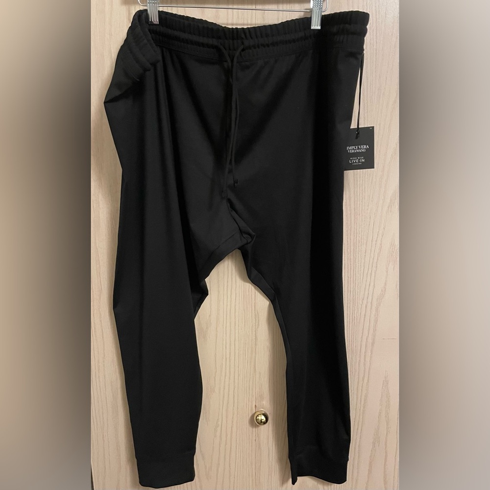 Simply Vera Vera Wang 2X Black High Rise Live In Legging Pants Tapered Ankle NWT